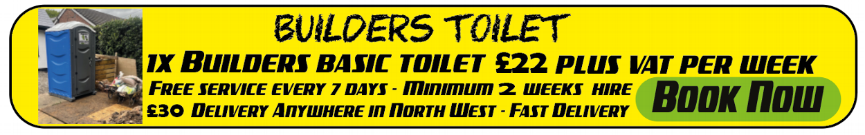 portable toilet hire builders special site hire construction toilet loo rental northwest low price £22 per week including service